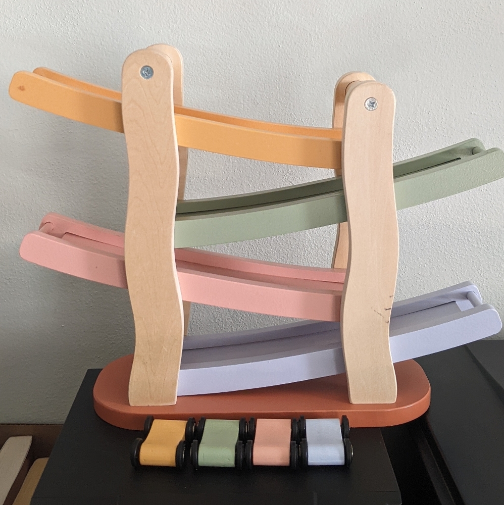 Orange Wooden Toy Track